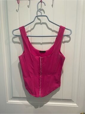 Bold Hot Pink Corset Camisole
